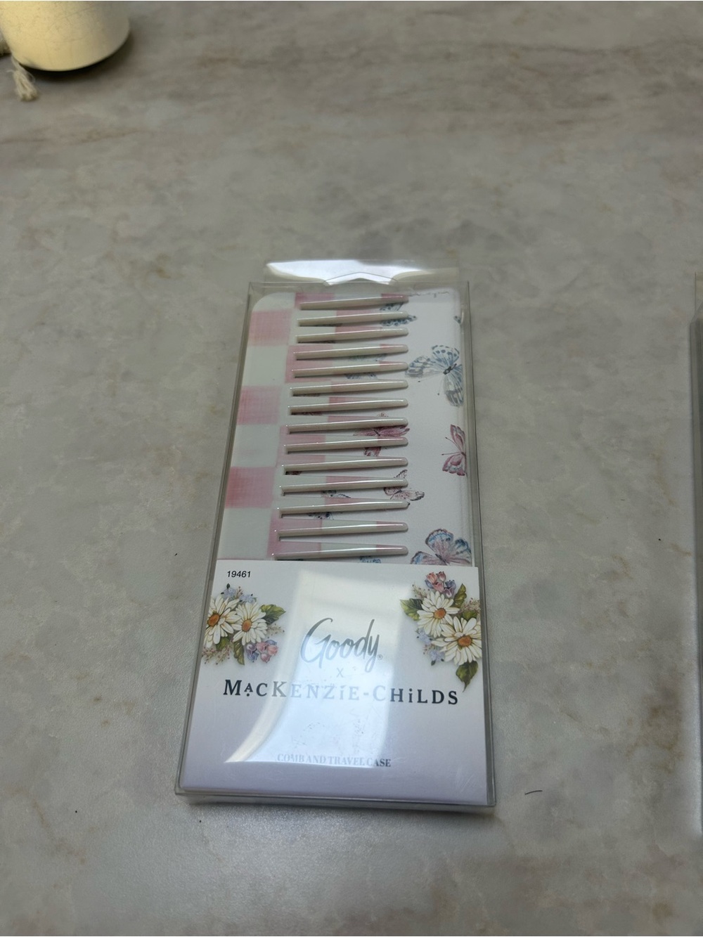 MacKenzie-Childs Pink and White Floral Kids Hair Clips Set